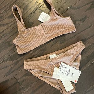 Zara Kids Tan/Beige swim suit